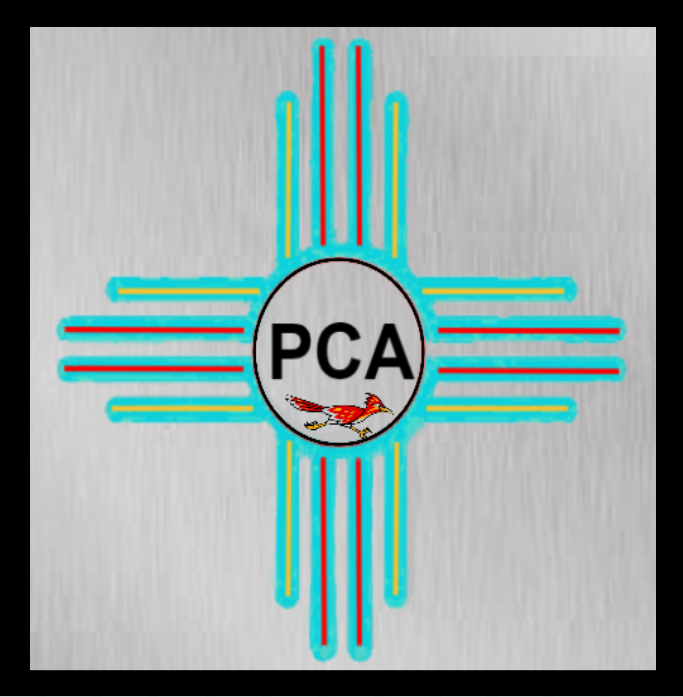 PCA logo with zia symbol and small roadrunner