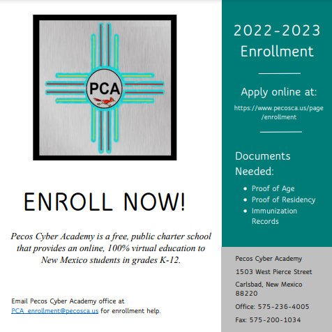 enrollment information for school year 2022-2023